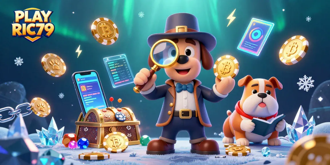 Engage with the excitement of PLAY RIC79, featuring a detective scene with crypto elements.