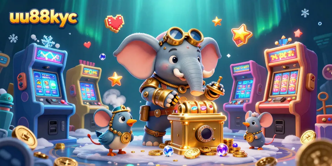 Experience thrilling gaming with uu88kyc in a lively 3D casino scene featuring vibrant characters and dynamic elements.