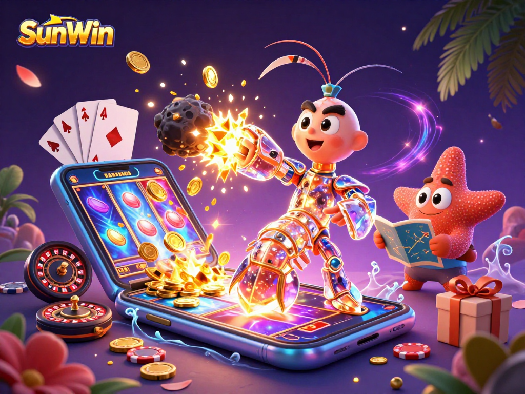 Experience SunWin's thrilling gameplay with vibrant slots and casino action in a rich 3D scene.