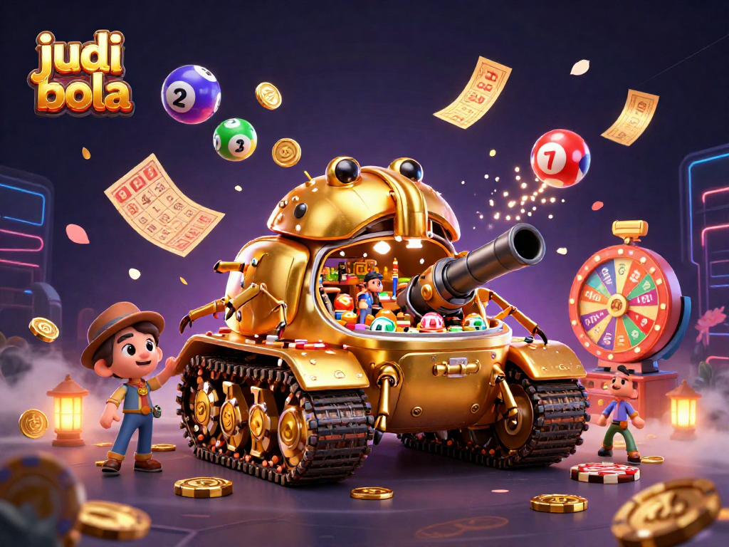 Engage with judi bola in this vibrant 3D casino scene featuring dynamic elements and colorful effects.