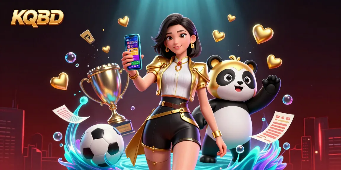 KQBD showcases live sports betting excitement with a dynamic scene featuring Asian woman and panda mascot