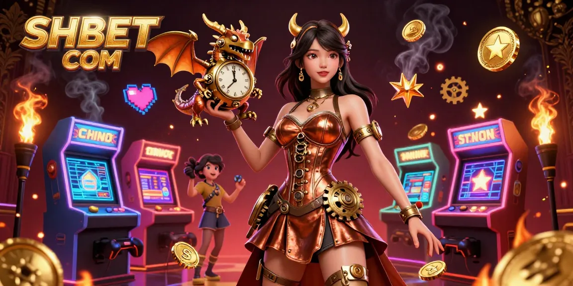 Experience thrilling gameplay at SHBET COM with a stunning 3D illustration featuring vibrant casino elements and characters.