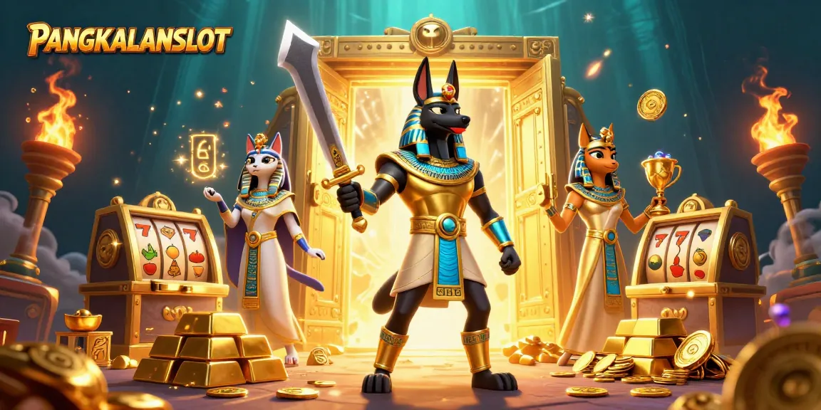 PANGKALANSLOT slot machines and treasures illuminate a vibrant casino scene.