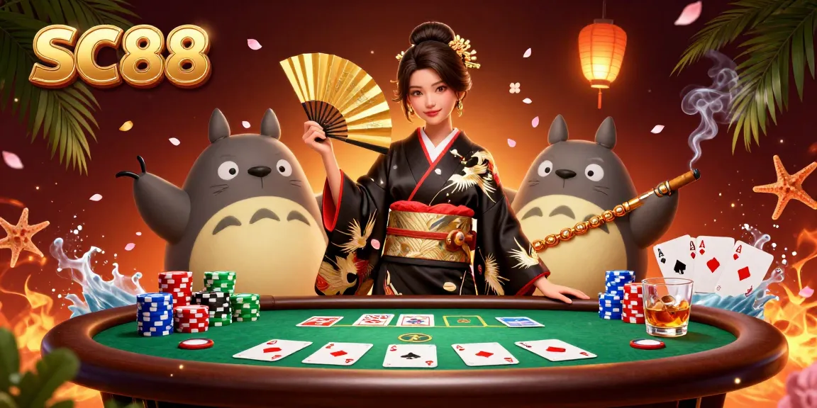 Engage with SC88 for thrilling poker adventures featuring skilled players and vibrant casino elements.