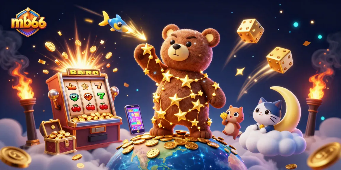Experience thrilling wins with mb66, where golden stars and slot games collide in a magical casino world.