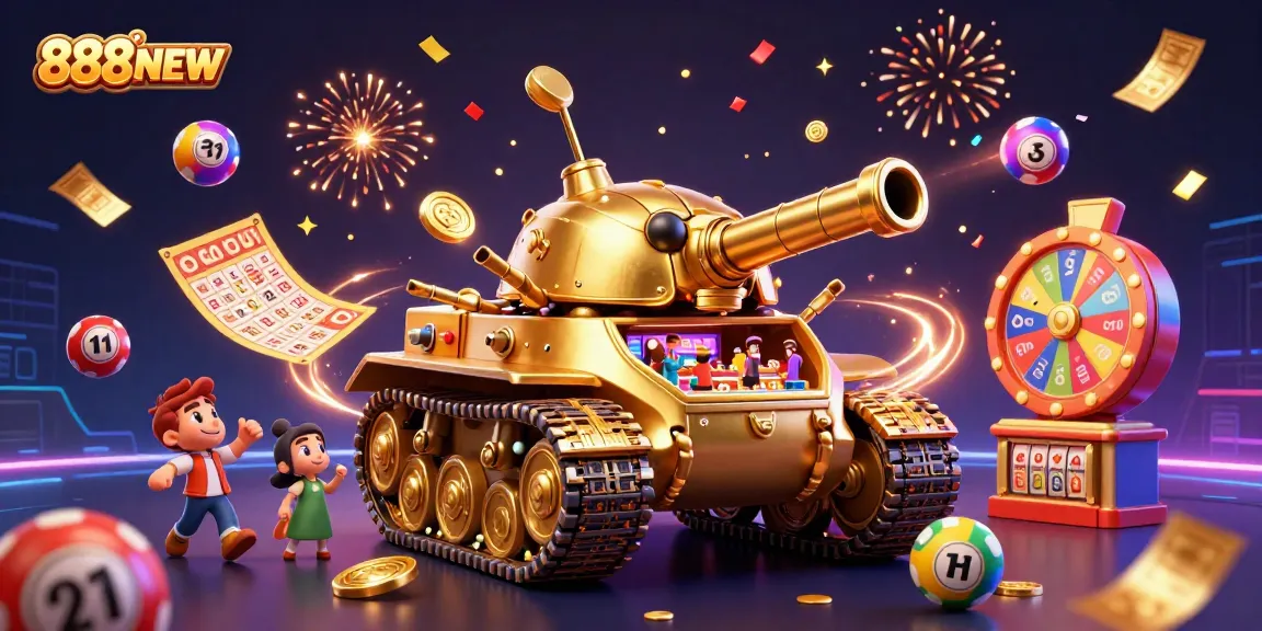 Experience 888NEW's thrilling casino adventures with a vibrant 3D illustration of gaming excitement.