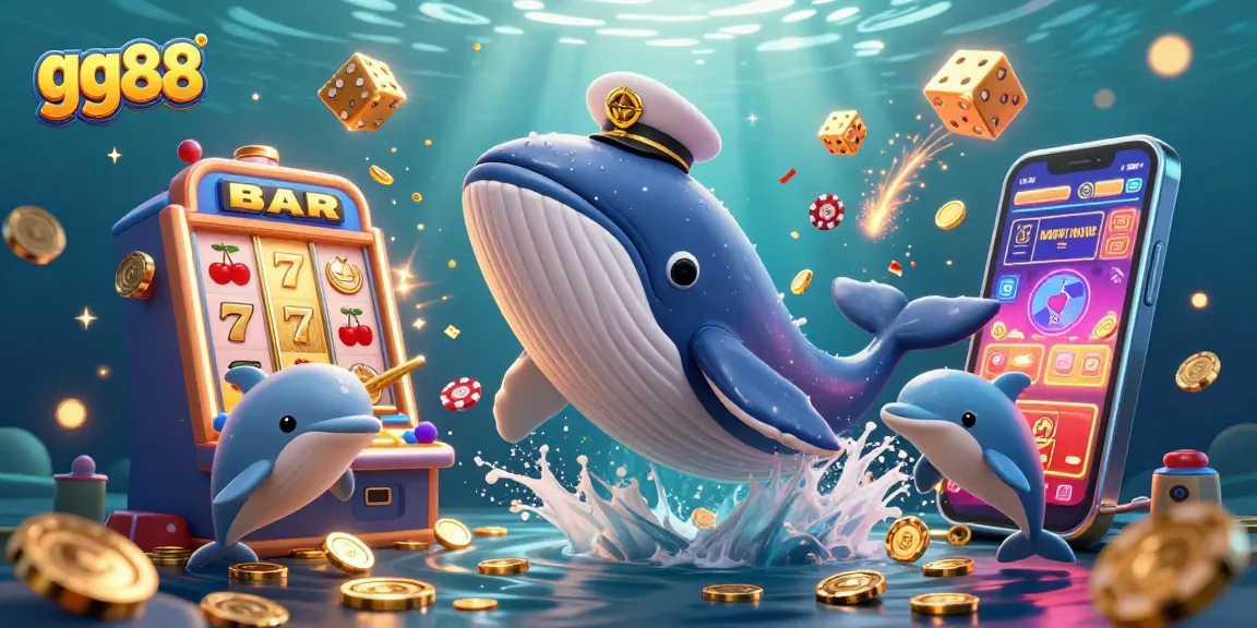 Experience thrilling play at gg88 with marine characters enjoying a jackpot in a dynamic underwater casino scene.