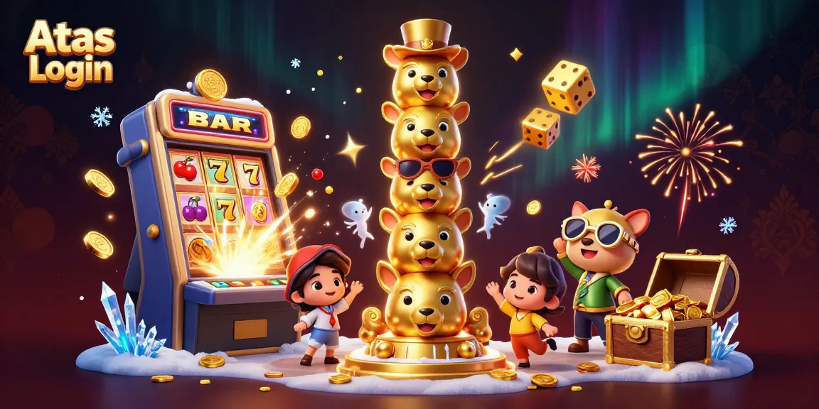 Play safely and securely with Atas Login features including a golden totem pole and jackpot thrills.