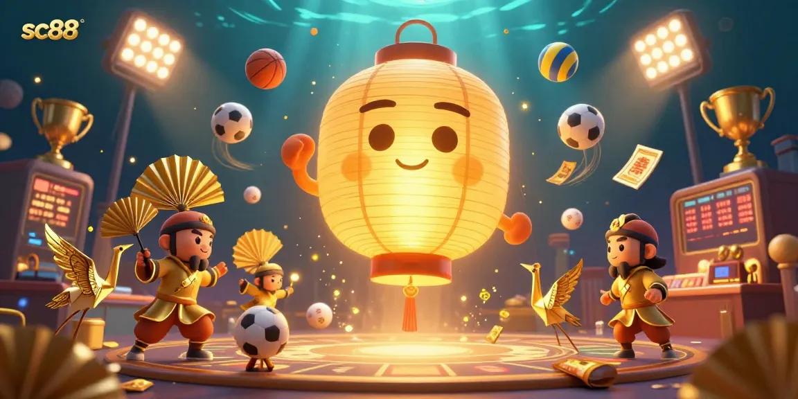 Experience the thrilling excitement of sc88 gaming with a vibrant, animated casino scene filled with sports and winning elements.