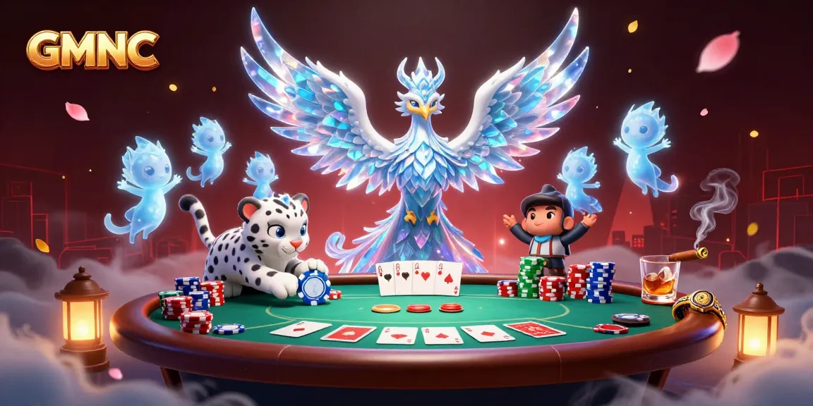 Engage in thrilling gaming adventures with GMNC's vibrant casino characters and dynamic poker scene.