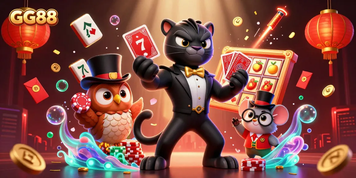 Experience the thrill of GG88 casino with vibrant characters and dynamic game elements.