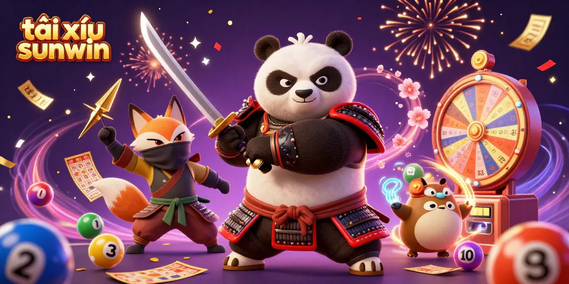 Experience the thrilling tài xỉu sunwin action with a samurai panda and energetic game elements.