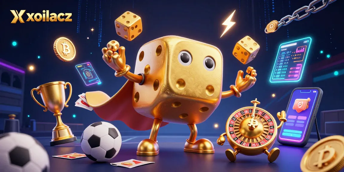 Experience thrilling betting with xoilacz featuring 3D cartoon characters amid sports elements and crypto coins.