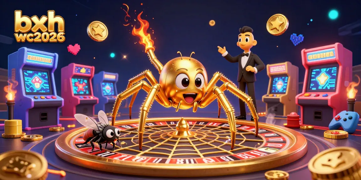 Engage in thrilling moments of gaming with bxh wc2026, featuring a roulette-themed golden web illustration.