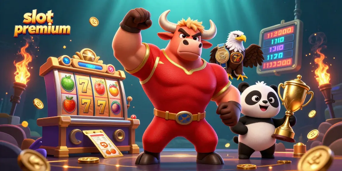 Experience excitement with slot premium as the bull, eagle, and panda celebrate winnings!