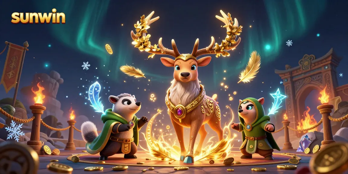 Experience thrilling gameplay at sunwin with a vibrant 3D casino scene filled with adventure.